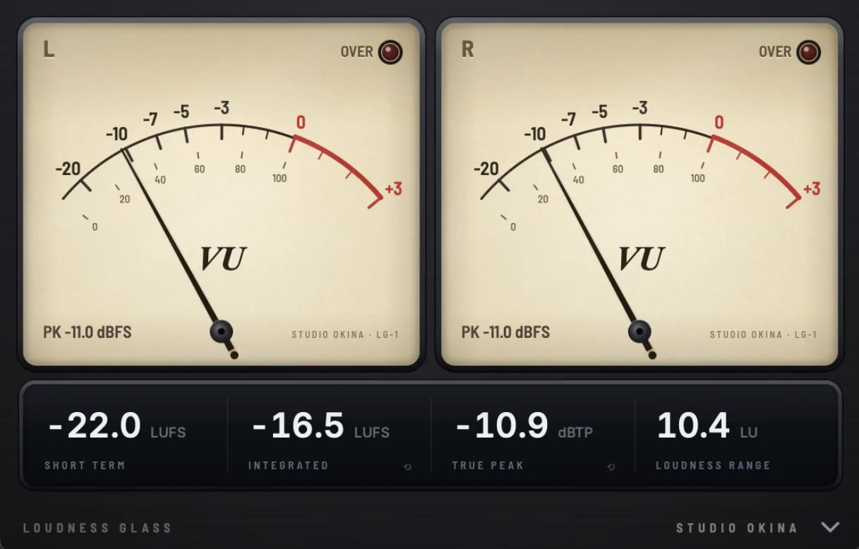 Loudness Glassのインターフェース